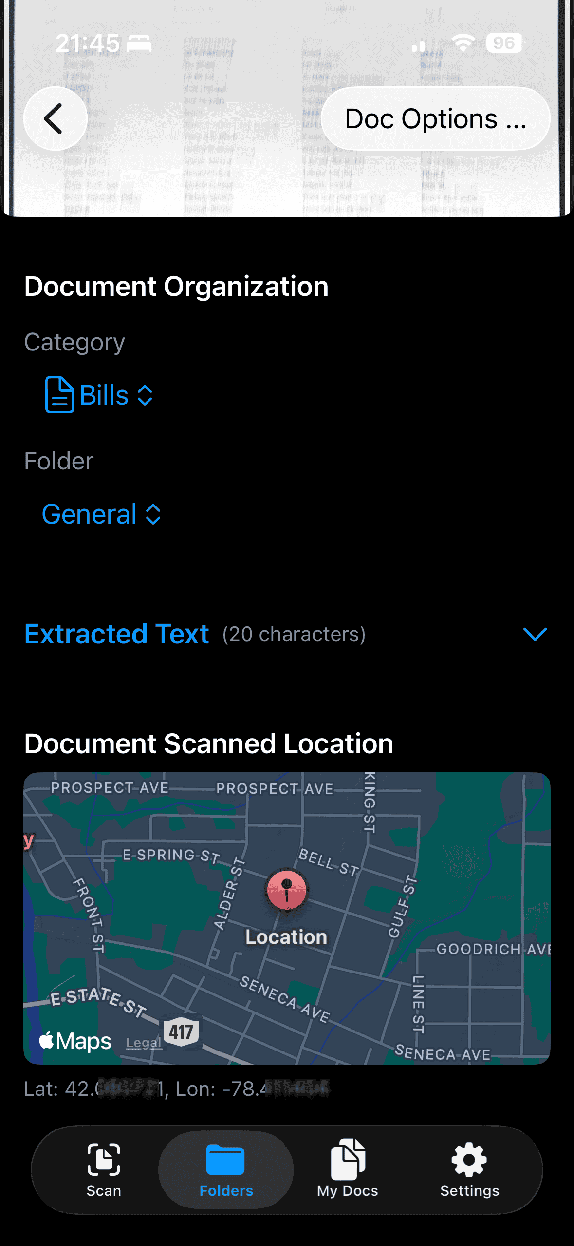 meScan field signature confirmation screenshot